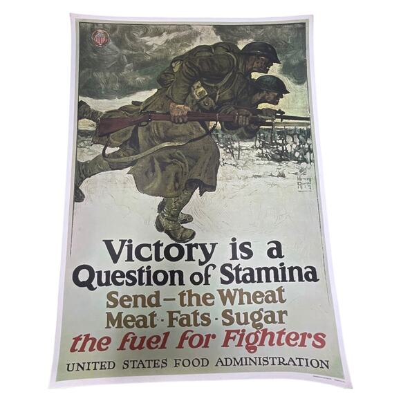 WWI Victory Poster Reproduction 1984 Time Inc US Food Admin War Propaganda - Picture 3 of 4